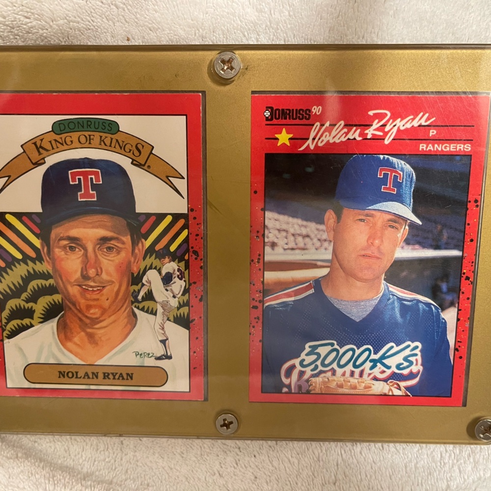Nolan Ryan Baseball Cards in Gold Frame
